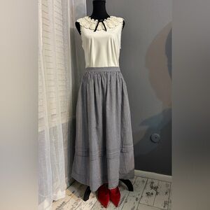 SOLD GAP × DÔEN Gingham Maxi Skirt, New Without Tags, M